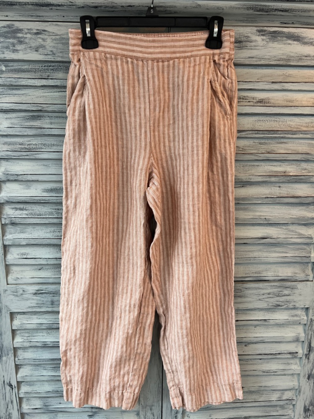 Madewell Striped Wide-Leg  100% Linen Pants Size 4